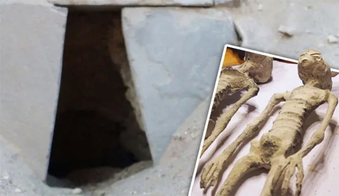 Os restos 'aliens' achados em uma tumba no Peru foram enfim analisados. (Foto: Gaia.com*YouTube)