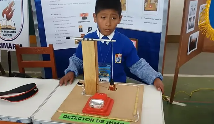 O pequeno está confiante que seu projeto poderá ganhar o concurso. (Foto: Reprodução/Youtube/Juan Sequeiros)