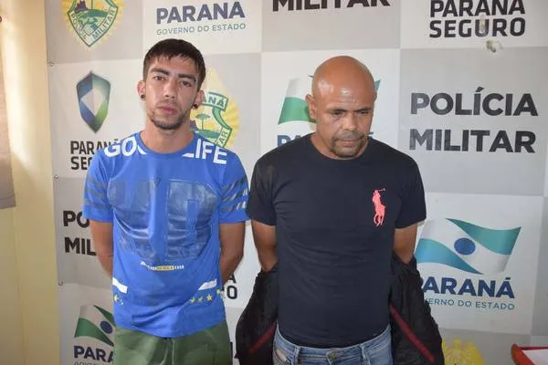 Dupla suspeita do crime foi presa em Jardim Alegre (Foto: Ivan Maldonado)