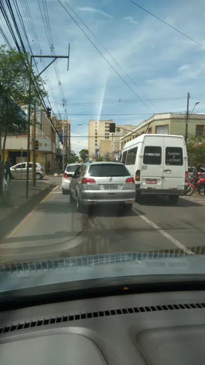Motoristas flagraram semáforos desligados no centro da cidade. Foto: Colaboração/WhatsApp