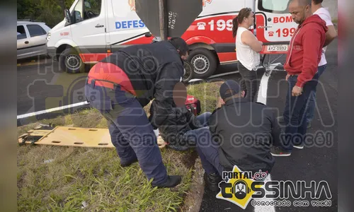 Acidente em Jandaia do Sul deixou motociclista ferido
